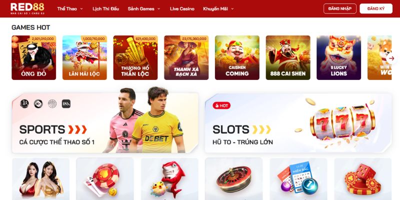Sản phẩm cá cược đa dạng tại RED88